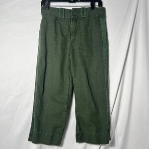 Marc Jacobs‎ Two-Toned Capri Linen Pants Green Size 4